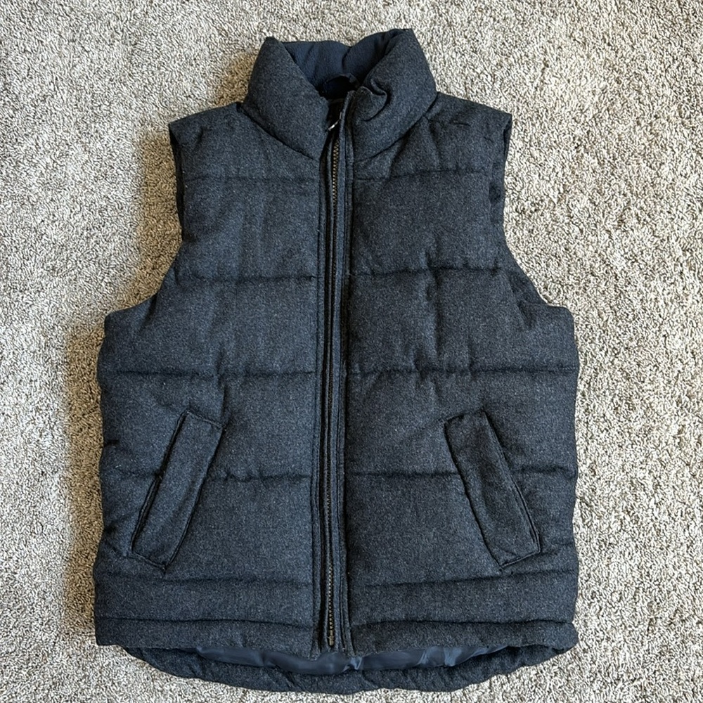 Gray puffy vest